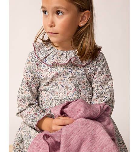 Vestido niña florecitas &amp; vivo azul de Ancar | Aiana Larocca