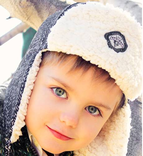 Gorro piloto de niño jaspeado | Aiana Larocca