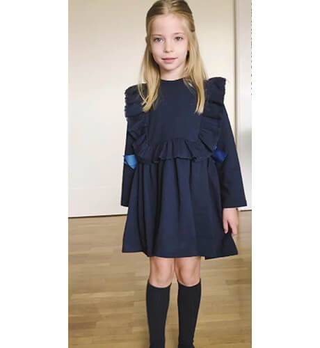 Vestido felpa marino de Mon Petit Bonbón | Aiana Larocca