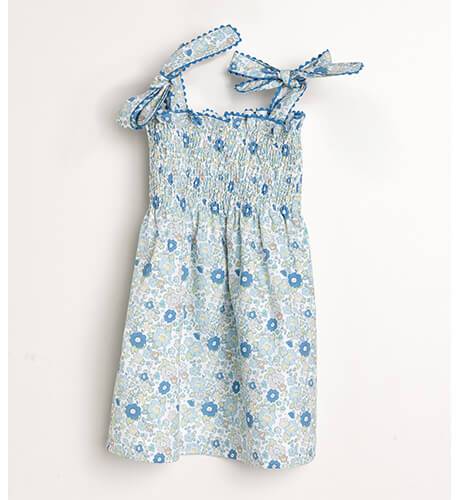 Vestido niña estampado tonos azules &amp; engomado de Ancar | Aiana Larocca