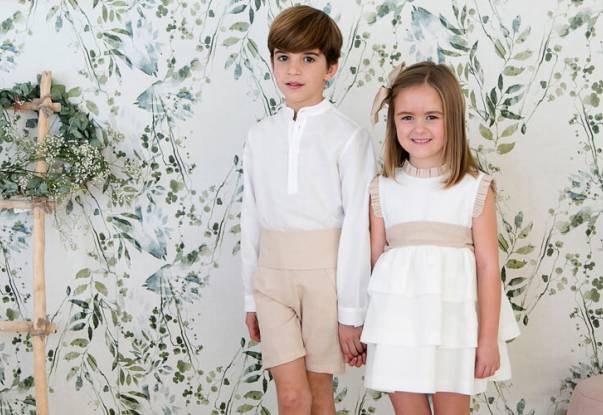 Pantalón niño ceremonia avellana | Aiana Larocca