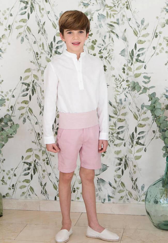 Pantalón niño ceremonia rosa | Aiana Larocca