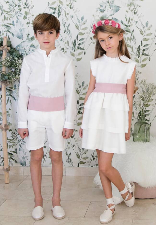 Pantalón niño ceremonia crudo | Aiana Larocca