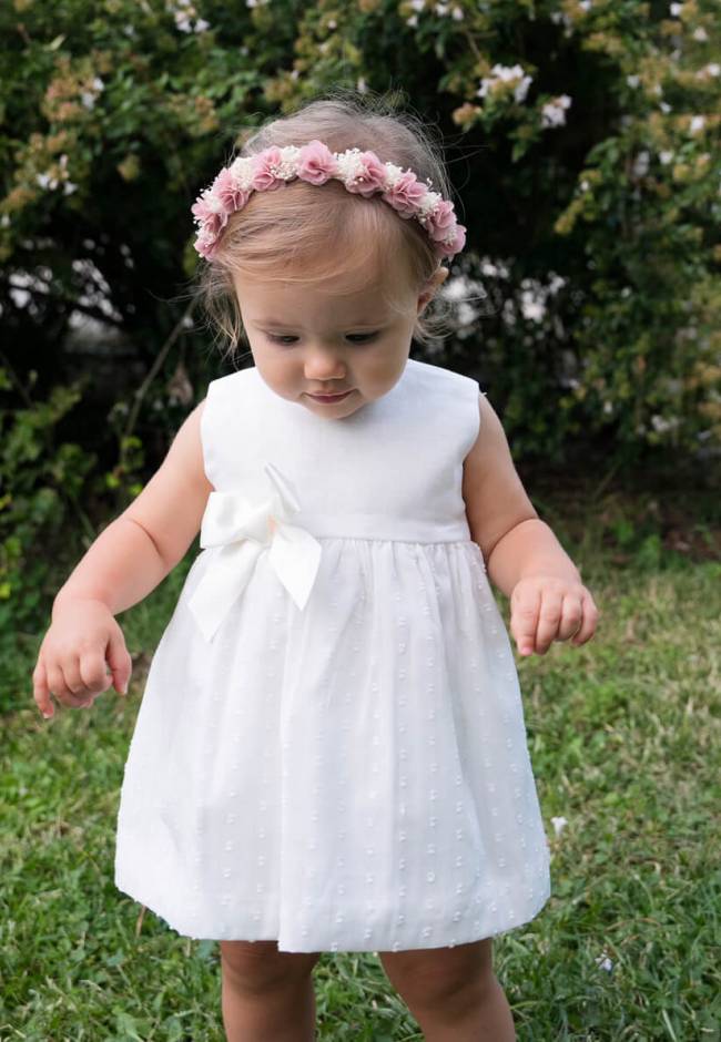 Vestido bebé Alice crudo | Aiana Larocca