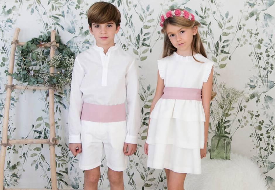 Pantalón niño ceremonia crudo | Aiana Larocca